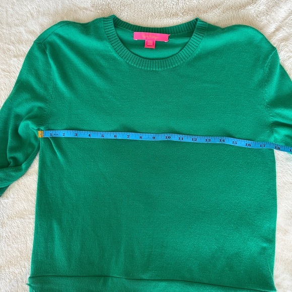 Lilly Pulitzer Marguerite Fringe Sweater Emerald Isle Green Size XXS - Picture 8 of 11